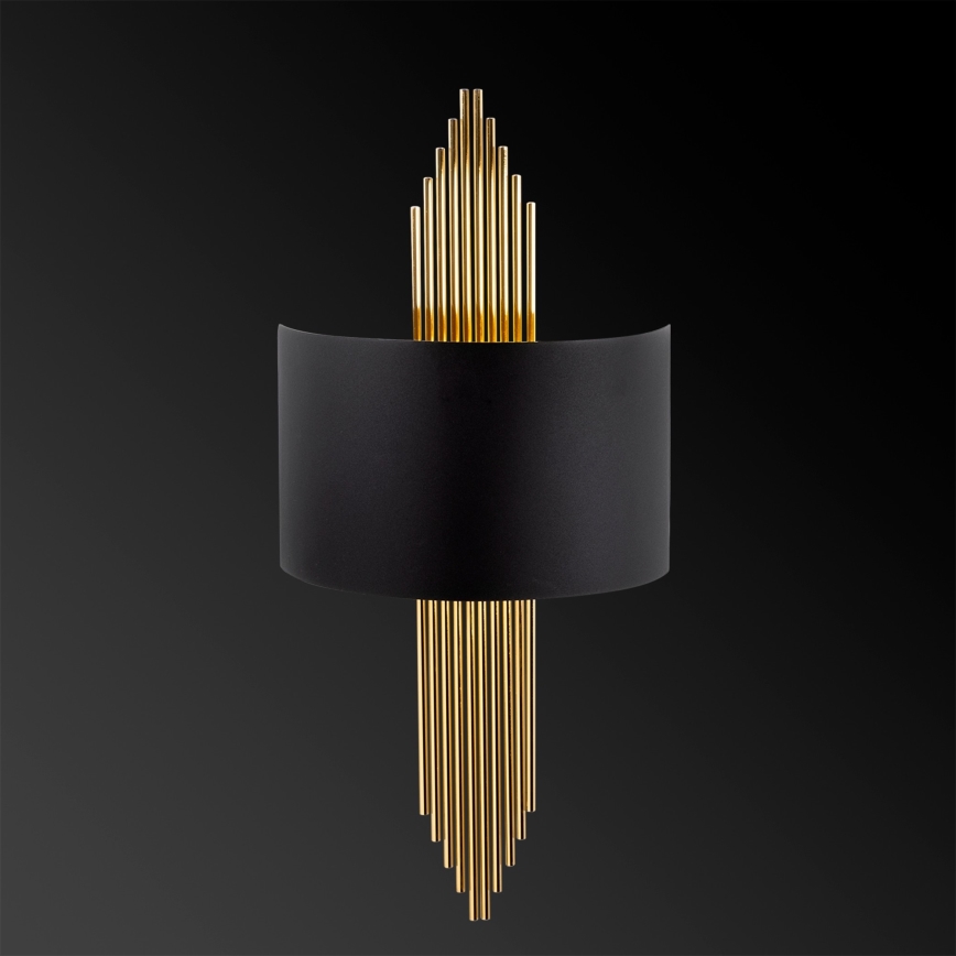 Væglampe 1xE27/40W/230V guld/sort
