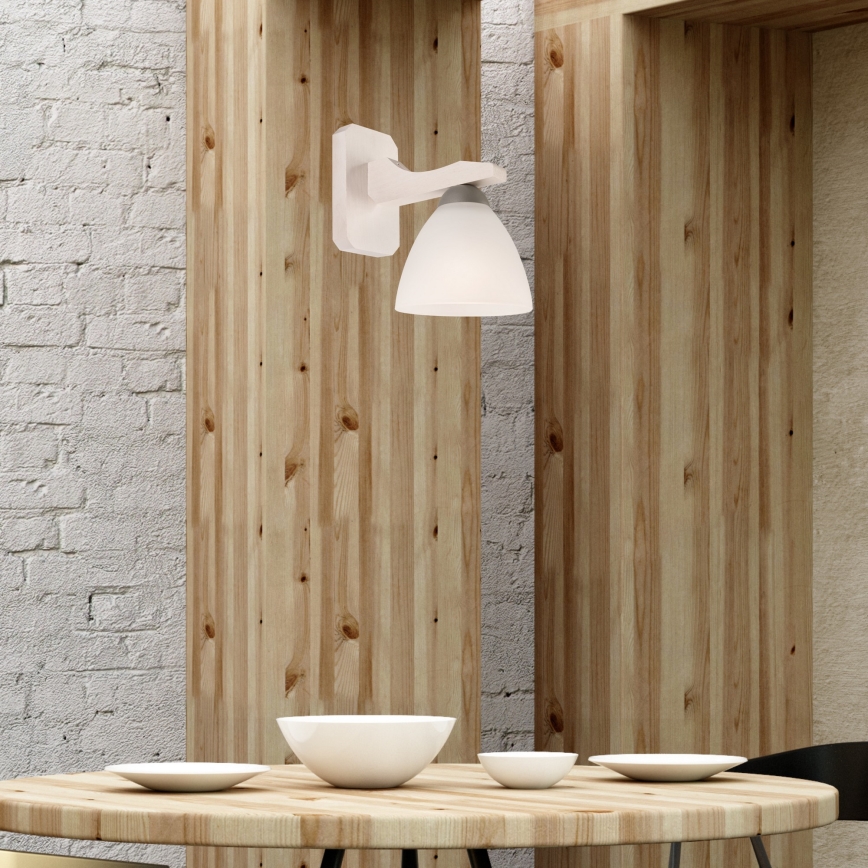 Væglampe ADRIANO 1xE27/60W/230V bøg - FSC certificeret