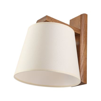 Væglampe AIDA 1xE27/15W/230V eg/cremefarvet