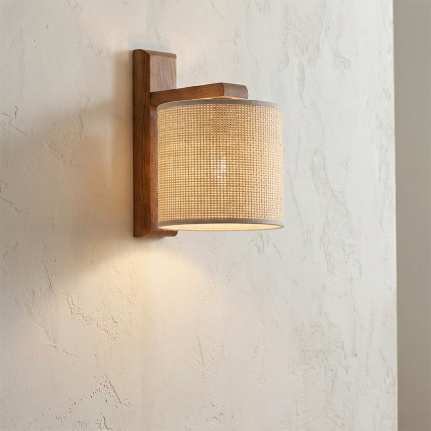 Væglampe AIDA 1xE27/15W/230V eg/raffia