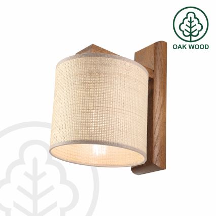 Væglampe AIDA 1xE27/15W/230V eg/raffia
