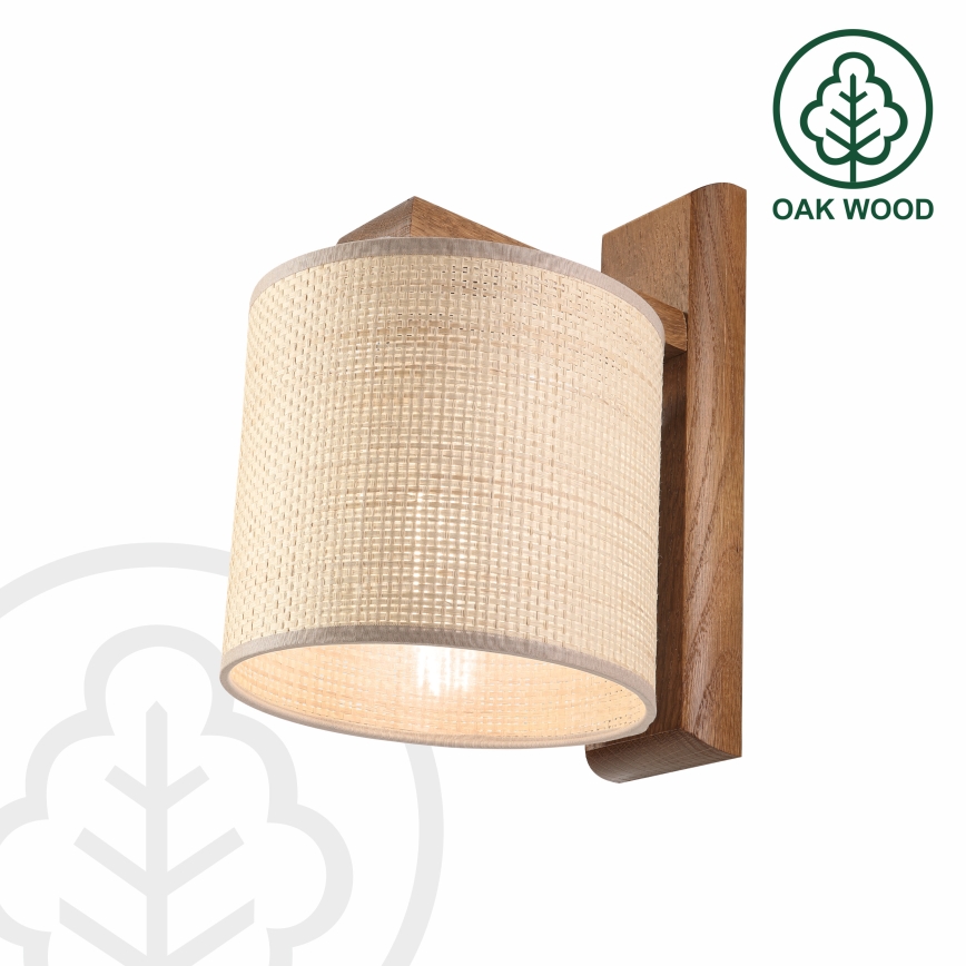 Væglampe AIDA 1xE27/15W/230V eg/raffia