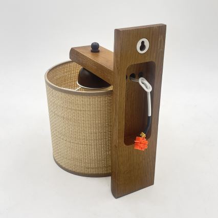 Væglampe AIDA 1xE27/15W/230V eg/raffia