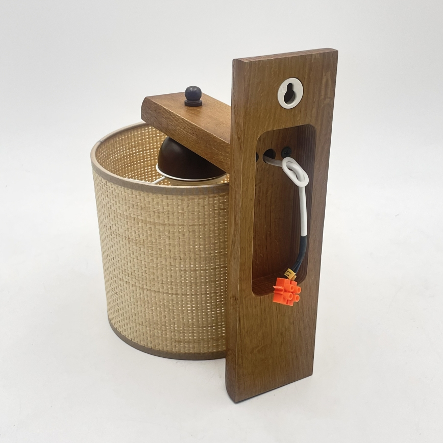 Væglampe AIDA 1xE27/15W/230V eg/raffia
