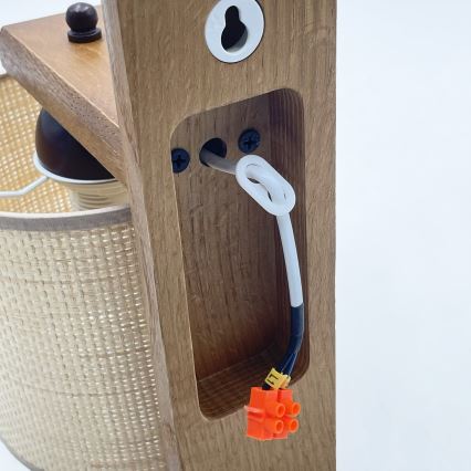 Væglampe AIDA 1xE27/15W/230V eg/raffia