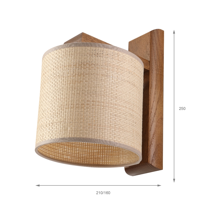 Væglampe AIDA 1xE27/15W/230V eg/raffia