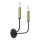 Væglampe AKASYA 2xE14/15W/230V sort/guldfarvet