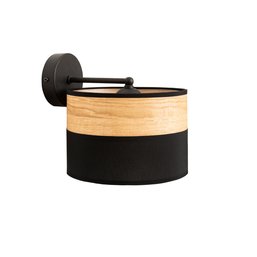 Væglampe ALBA 1xE27/15W/230V sort/brun