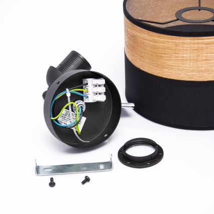 Væglampe ALBA 1xE27/15W/230V sort/brun