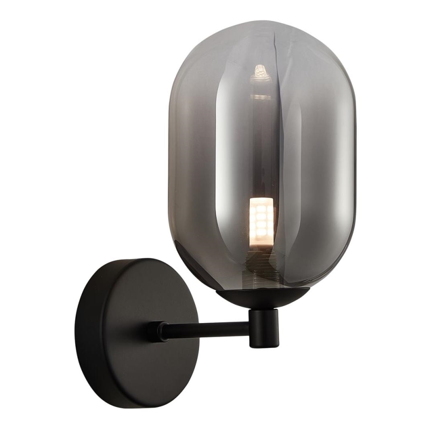 Væglampe ALIAS 1xG9/8W/230V sort/grå