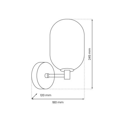Væglampe ALIAS 1xG9/8W/230V sort/grå