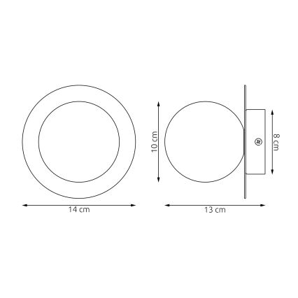 Væglampe AMERICANA 1xG9/8W/230V sort