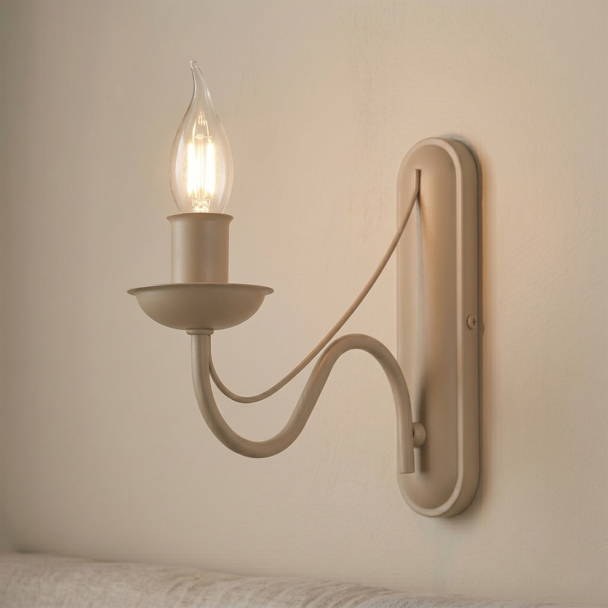 Væglampe ANTON 1xE14/60W/230V beige