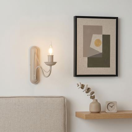 Væglampe ANTON 1xE14/60W/230V beige