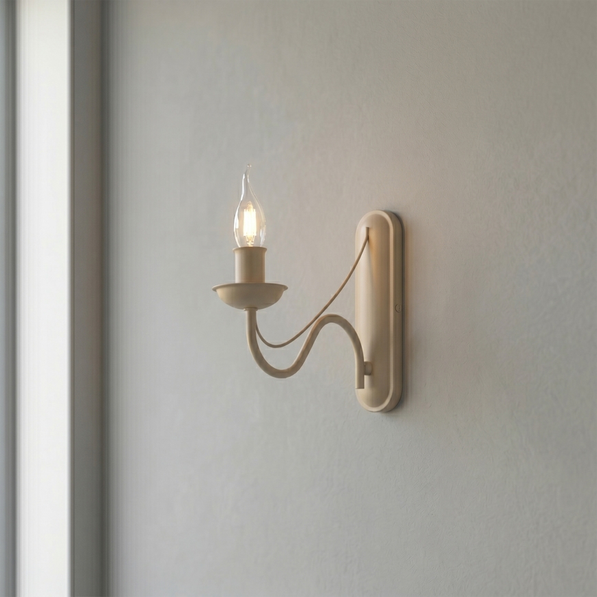 Væglampe ANTON 1xE14/60W/230V beige