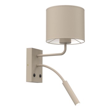 Væglampe ARDEN 1xE27/15W/230V + 1xG9/8W beige