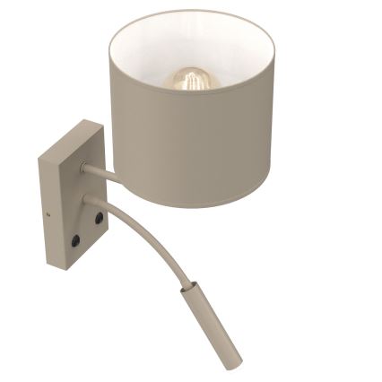 Væglampe ARDEN 1xE27/15W/230V + 1xG9/8W beige