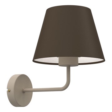 Væglampe ARDEN 1xE27/15W/230V beige/brun
