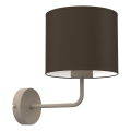 Væglampe ARDEN 1xE27/15W/230V beige/brun