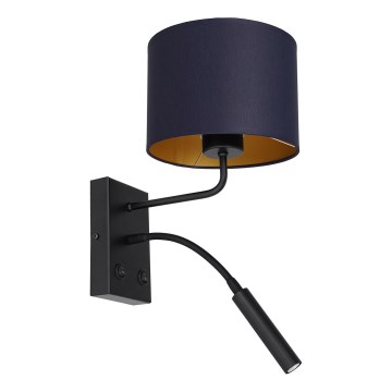 Væglampe ARDEN 1xE27/60W+1xG9/8W/230V blå