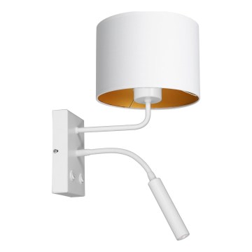 Væglampe ARDEN 1xE27/60W+1xG9/8W/230V hvid/guldfarvet