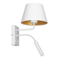 Væglampe ARDEN 1xE27/60W+1xG9/8W/230V hvid/guldfarvet