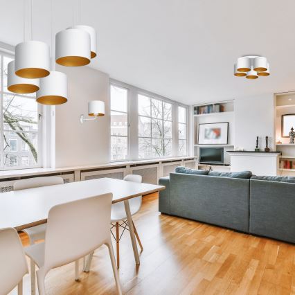 Væglampe ARDEN 1xE27/60W/230V hvid/guld