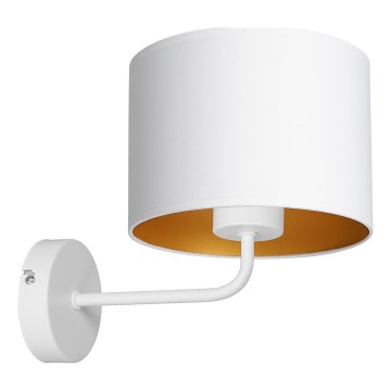 Væglampe ARDEN 1xE27/60W/230V hvid/guldfarvet