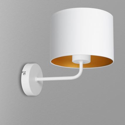 Væglampe ARDEN 1xE27/60W/230V hvid/guldfarvet