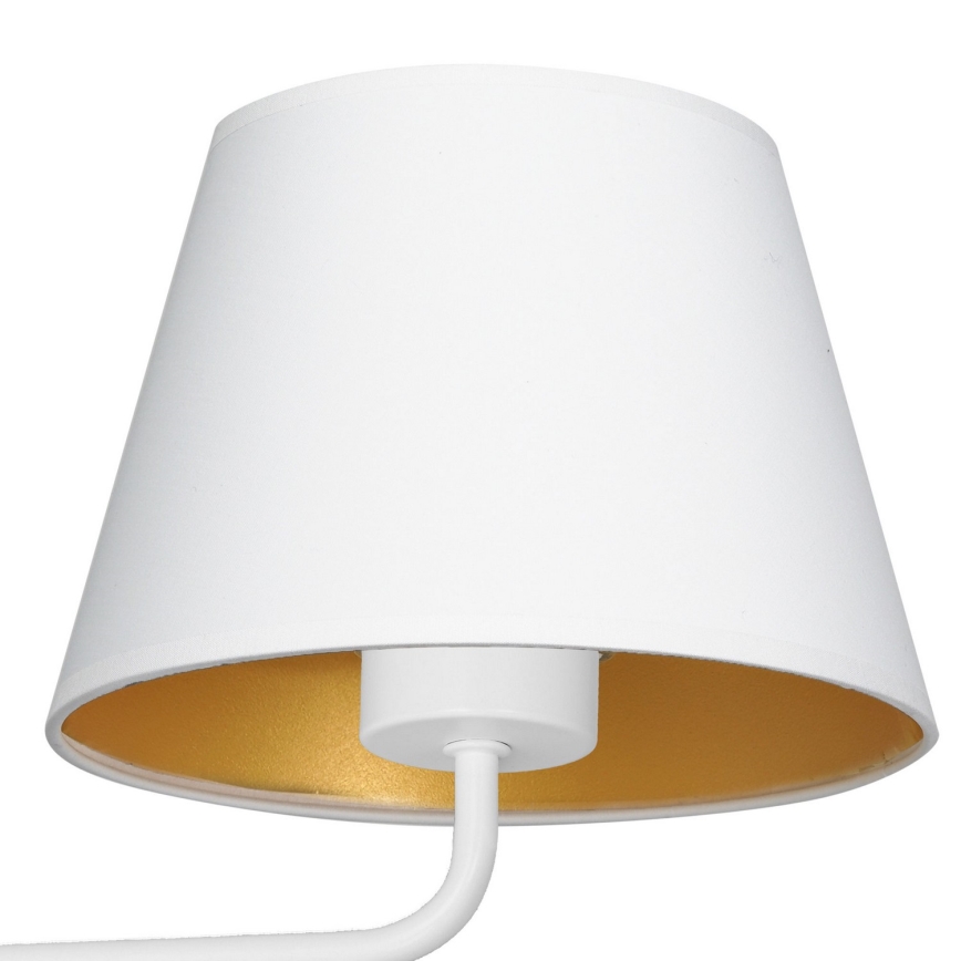 Væglampe ARDEN 1xE27/60W/230V hvid/guldfarvet