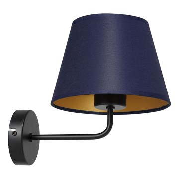 Væglampe ARDEN 1xE27/60W/230V lilla/guldfarvet