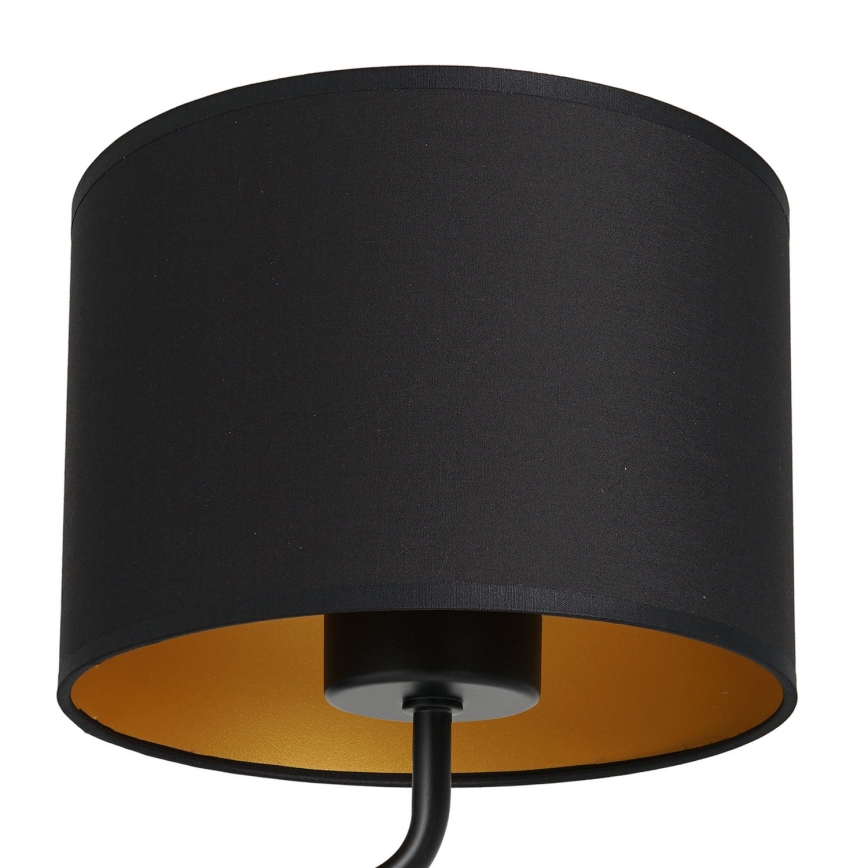 Væglampe ARDEN 1xE27/60W/230V sort/guldfarvet