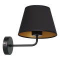 Væglampe ARDEN 1xE27/60W/230V sort/guldfarvet