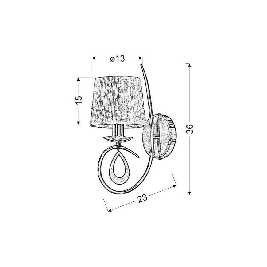 Væglampe ARNIKA 1xE14/40W/230V skinnende krom/hvid
