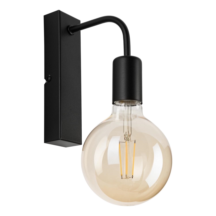 Væglampe ASTRID 1xE27/60W/230V mat sort