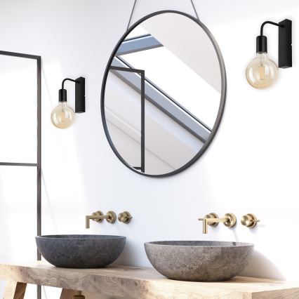 Væglampe ASTRID 1xE27/60W/230V mat sort