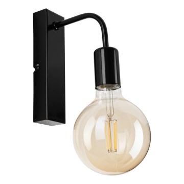 Væglampe ASTRID 1xE27/60W/230V skinnende sort