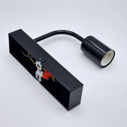 Væglampe ASTRID 1xE27/60W/230V skinnende sort