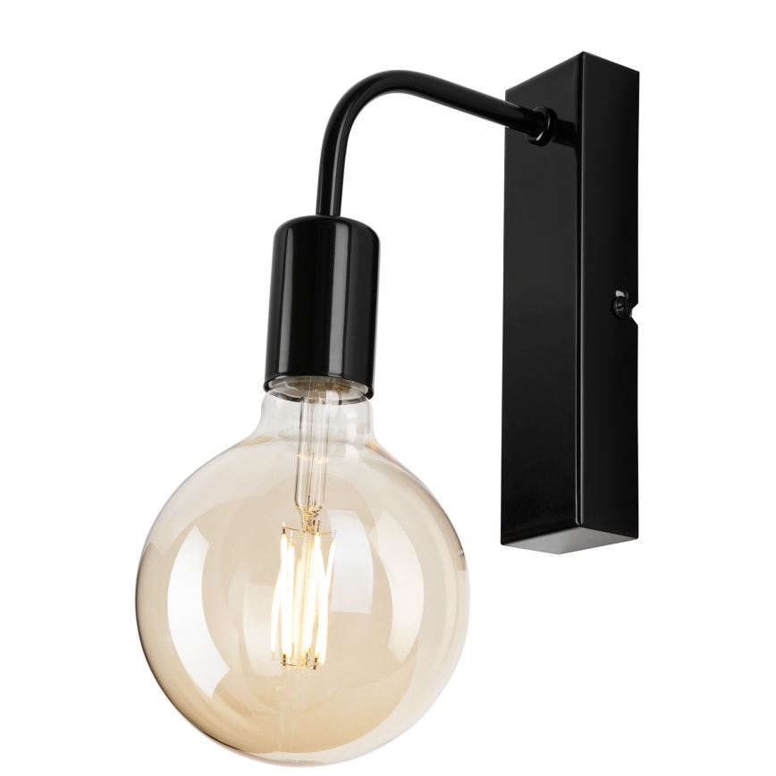 Væglampe ASTRID 1xE27/60W/230V skinnende sort