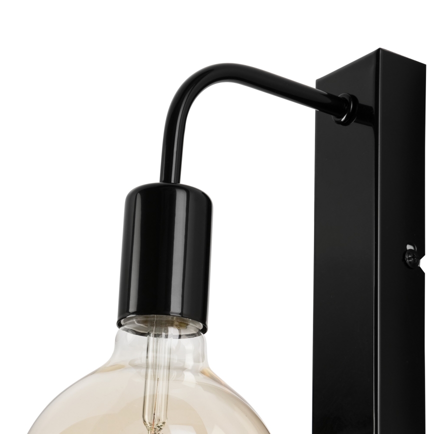 Væglampe ASTRID 1xE27/60W/230V skinnende sort