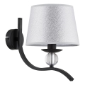 Væglampe BARNI 1xE14/10W/230V sort/sølvfarvet
