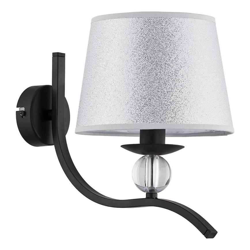 Væglampe BARNI 1xE14/10W/230V sort/sølvfarvet
