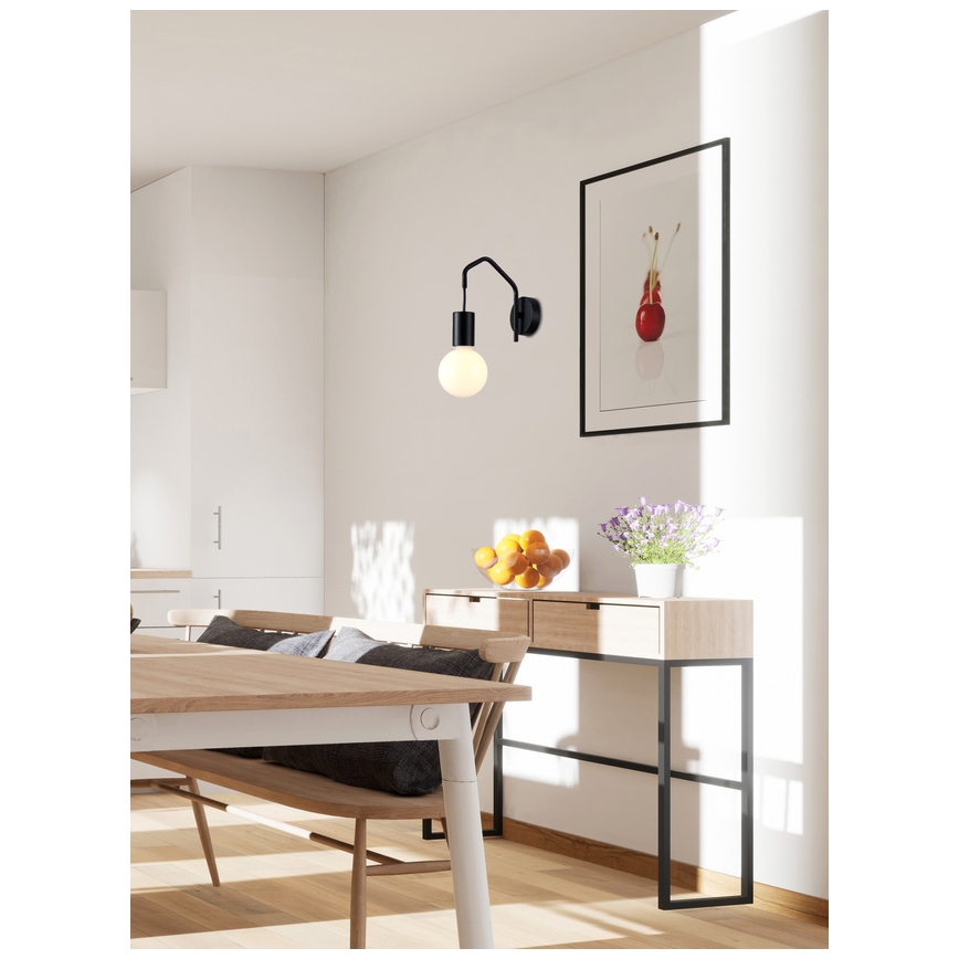 Væglampe BASSO 1xE27/40W/230V sort