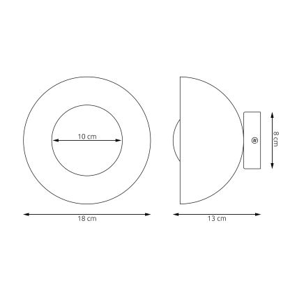 Væglampe BIBI 1xG9/8W/230V sort