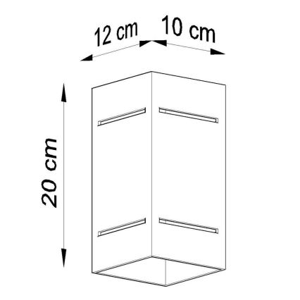 Væglampe BLOCCO 1xG9/40W/230V