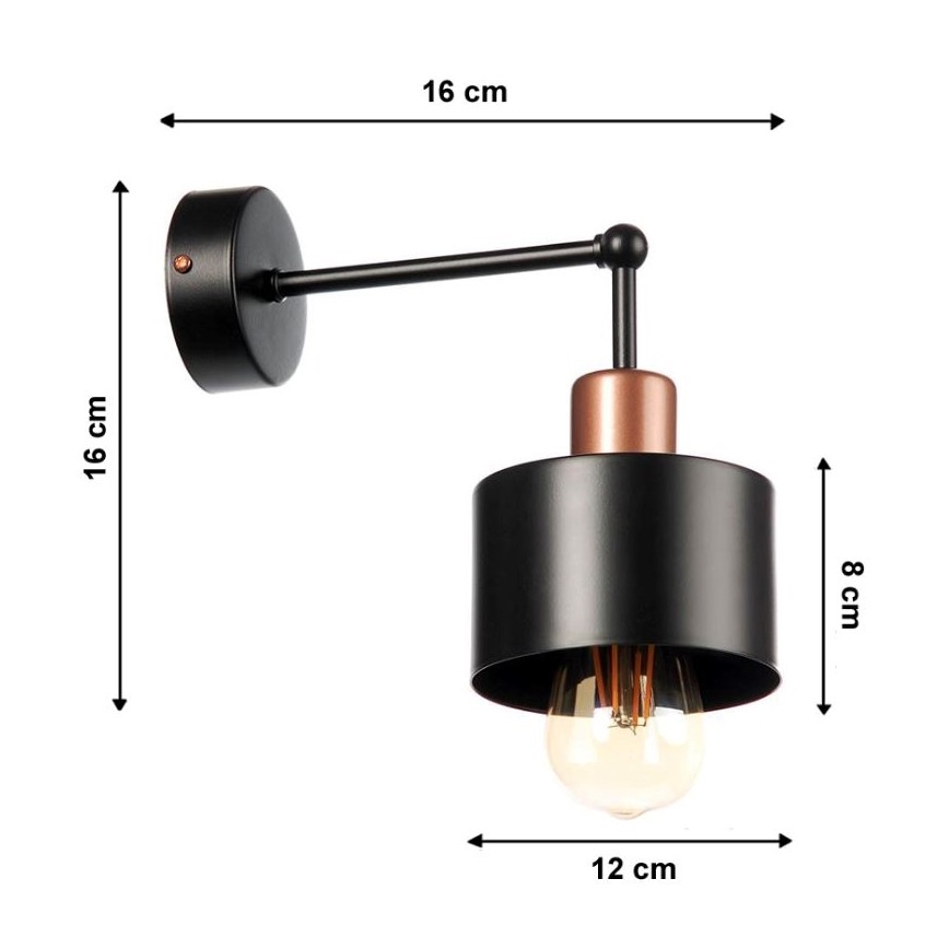 Væglampe BODO 1xE27/60W/230V