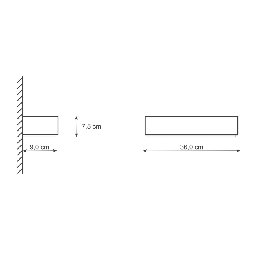 Væglampe BRICK 2xE14/12W/230V gips/hvid
