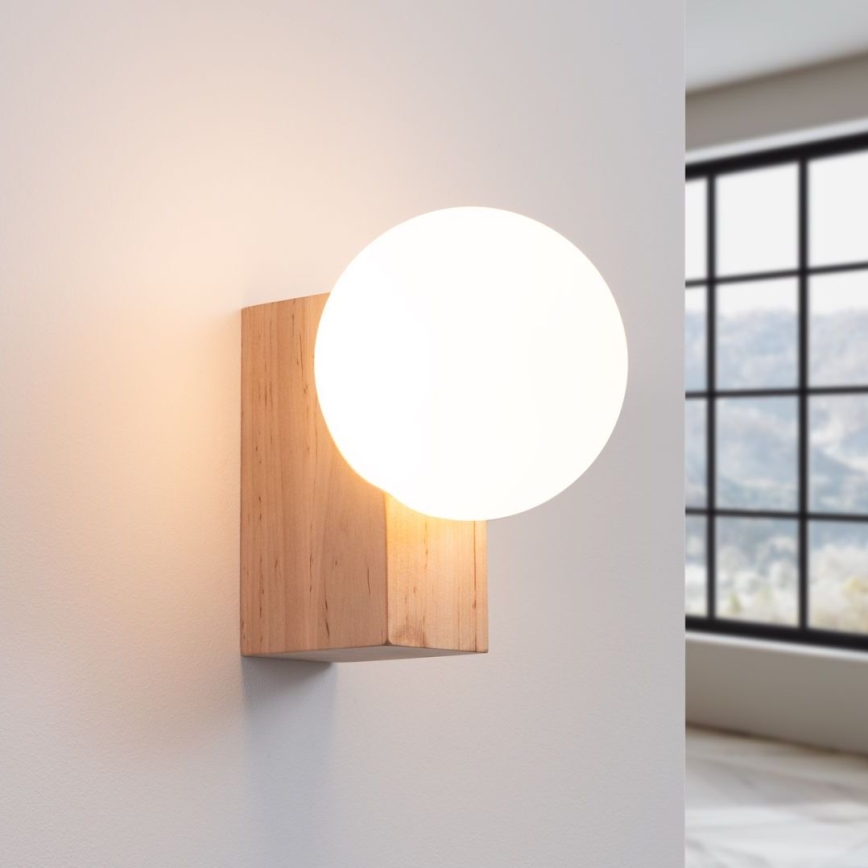 Væglampe BULBO 1xG9/8W/230V bøg/hvid