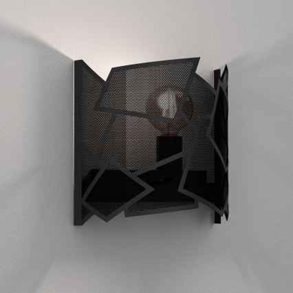 Væglampe CAMO 1xE27/15W/230V sort
