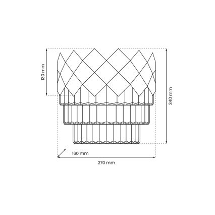 Væglampe CARISMA 2xE14/40W/230V guldfarvet